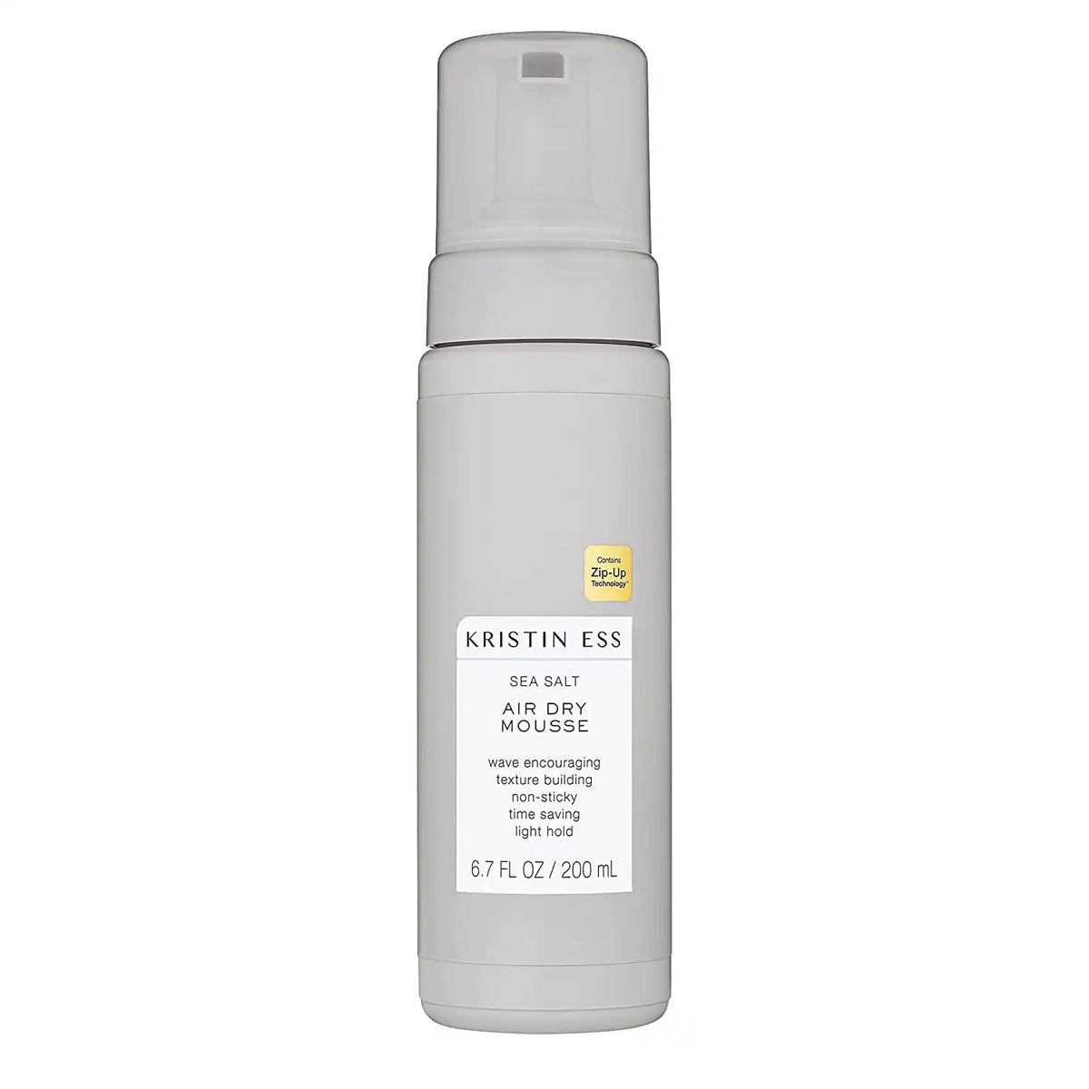 Kristin Ess Hair Sea Salt Air Dry Mousse for Volume + Texture - Styling Product For Wavy + Curly Hair, Light Hold, For Fine to Medium Hair, Non-Sticky, Vegan, 6.7 fl oz