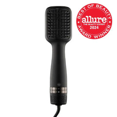 Kristin Ess Hair Volumizing Blow Dryer Brush - Blowout + Hair Straightening Brush - Ceramic + Ionic - Dry, Smooth + Volumize Hair - Flat Padel Base for Faster Blowout - 3 Wind Speeds + 4 Heat Settings