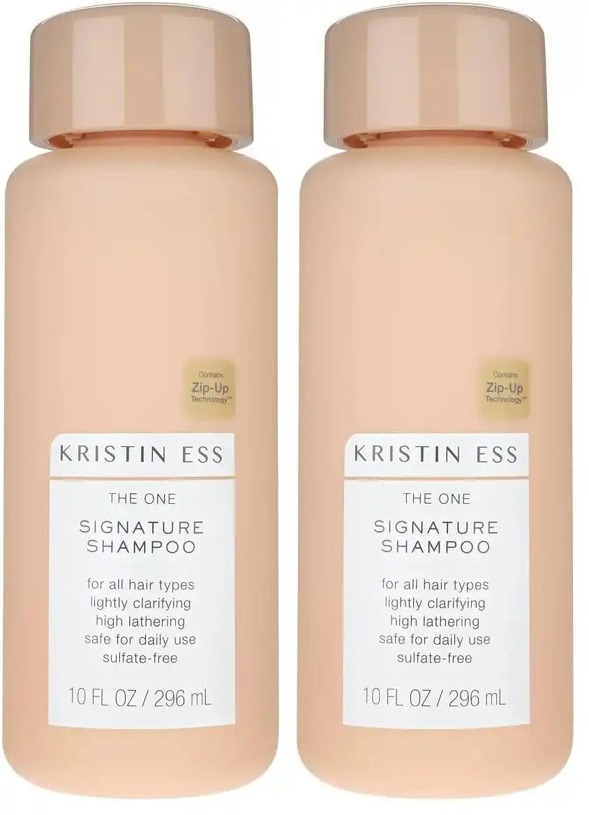 Kristin Ess Hair The One Signature Salon Sulfate Free Shampoo for Moisture, Softness + Shine - Avocado Oil - Anti Frizz + Clarifying - Hydrates + Repairs - Vegan, Paraben Free | Color Safe (Pack of 2)