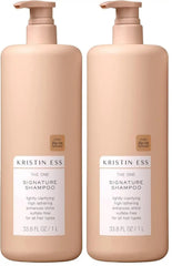 Kristin Ess Hair Signature Shampoo with Avocado Oil + Castor Oil for Women - Lightly Clarifying Daily Sulfate Free Hydrating Shampoo,Color Safe,Vegan,33.8 fl oz,(Pack of 2)