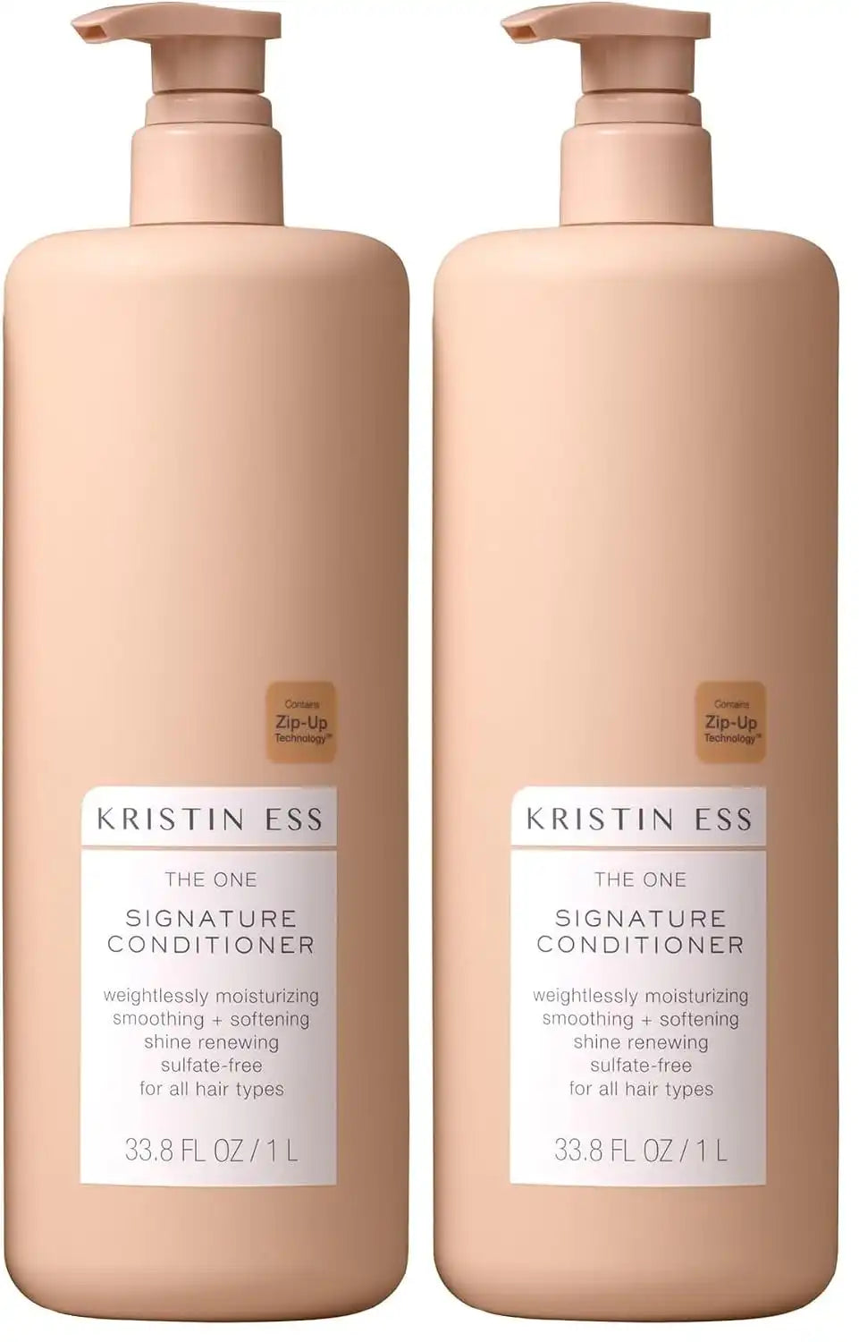 Kristin Ess Hair The Signature Conditioner for Dry Damaged Hair - Moisturizes,Smooths,Detangles + Softens-Hair - Sulfate Free,Color + Keratin Safe,33.8 fl. oz.,(Pack of 2)
