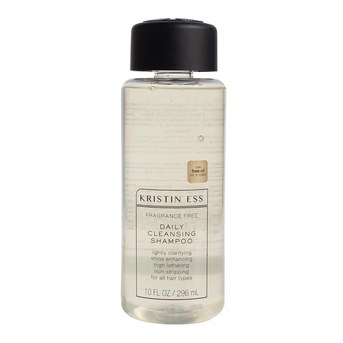 Kristin Ess Hair Fragrance Free Daily Cleansing Shampoo, Lightly Clarifying, Shine Enhancing, Vegan, Paraben, Sulfate, Phthalate and Silicone Free, Gluten Free, 10 fl. oz. - Pack of 1