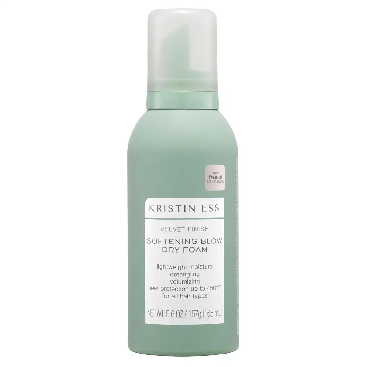 Kristin Ess Heat Protectant Hair Mousse for Women, 4-in-1 Volumizing Styling Foam for Blow Out that Softens, Detangles, Adds Shine and Reduces Frizz for Long Lasting Hairstyle for Fine to Curly Hair