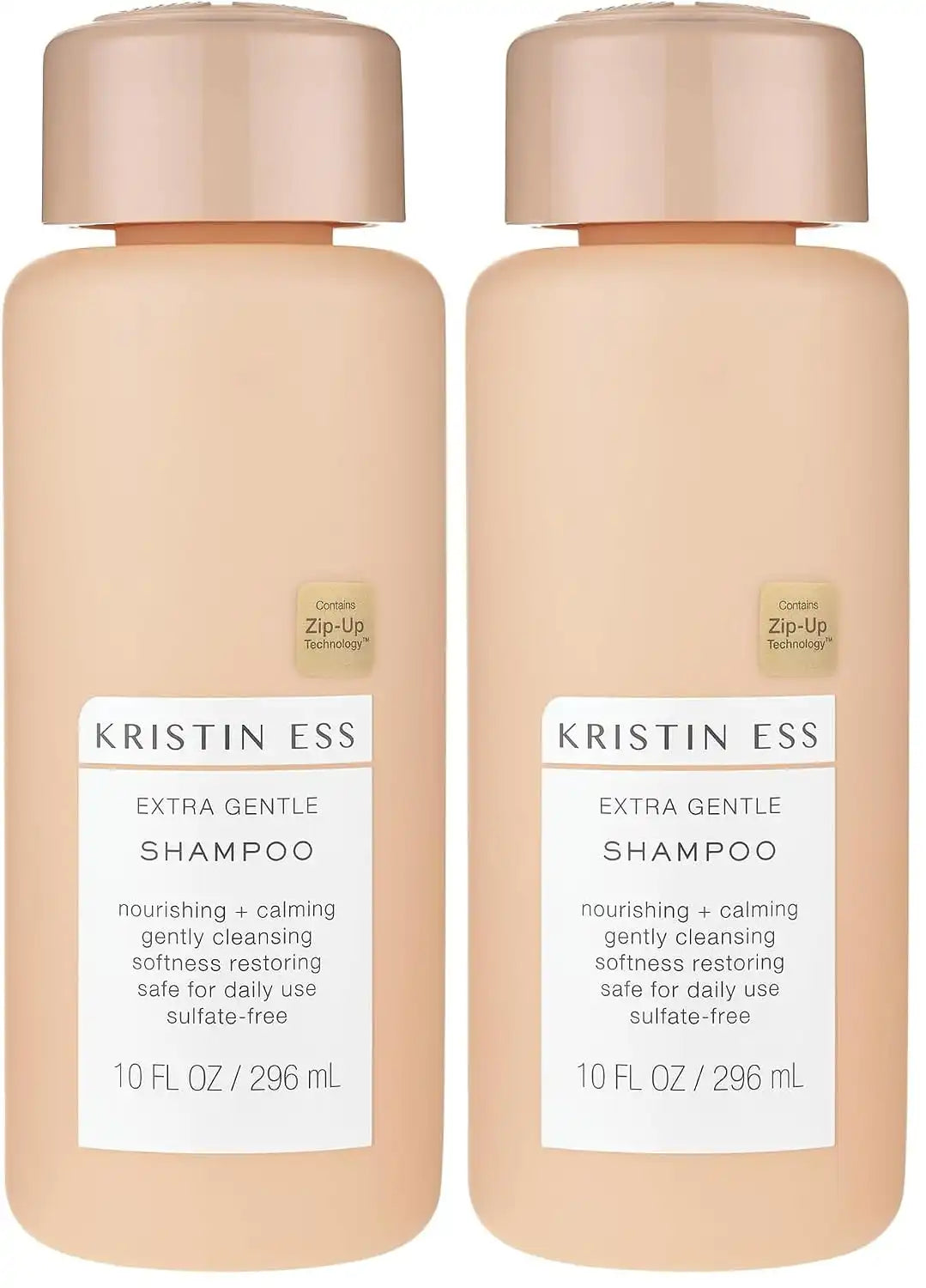 Kristin Ess Hair Extra Gentle Shampoo for Sensitive Skin + Scalp, Gently Cleanses, Nourishing + Calming Shampoo, Vegan, Sulfate Free, Color Safe + Keratin Safe, 10 fl oz (Pack of 2)