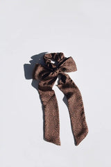Kristin Ess Hair Scrunchie + Scarf Set Cheetah, 1 Count, Hair Accessory for Women and Girls, Satin Hair Scrunchie, Ponytail Holder, Hair Ties, Day and Night Styling, All Hair Types and Textures